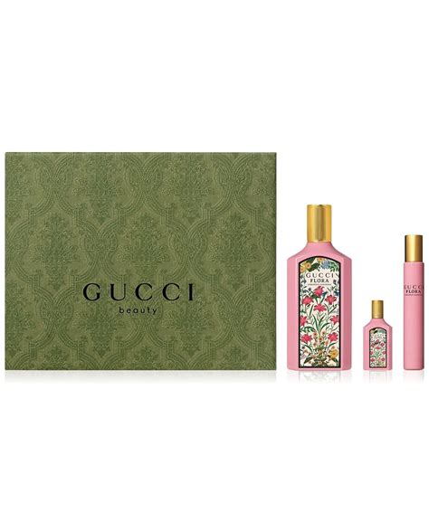 gucci 3-pc. flora eau de parfum gift set|Gucci Flora gorgeous gift set.